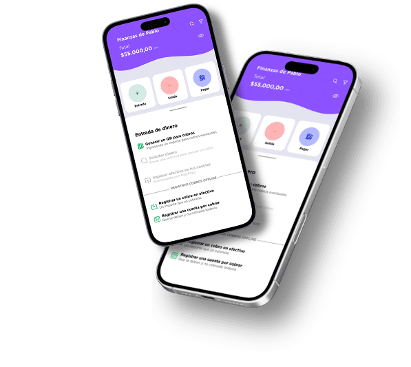 Phones showing Visa app