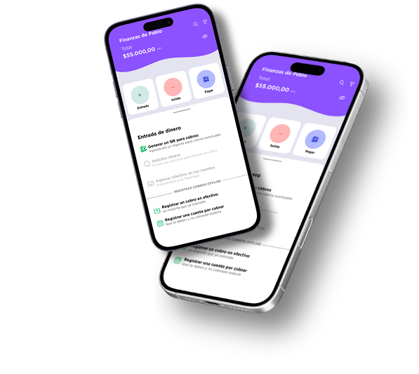 Phones showing Visa app